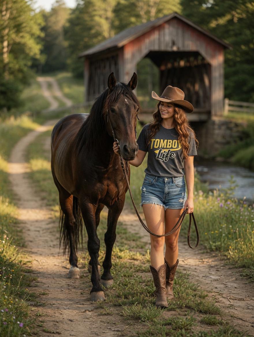 Tomboy Life Logo T-Shirt | Retro 1972 Title IX Women's Graphic Tee | Empowered Tomboy Shirt | Outdoor Sports Fishing Glamping Gift