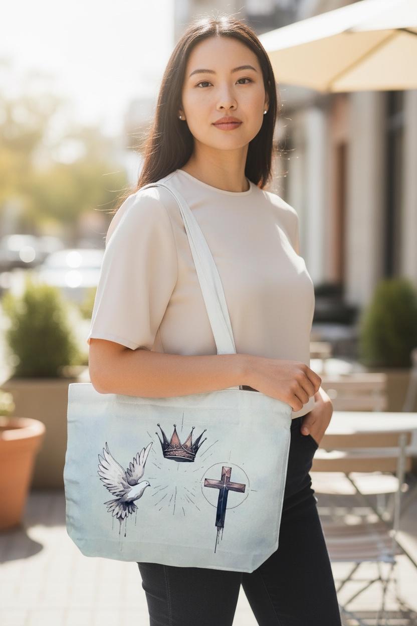Beach Tote Bag | Hand-Dyed Canvas Seashell Tote | Zippered Summer Beach Bag | Coastal Canvas Tote
