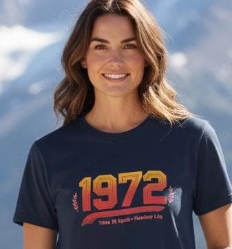 1972 Title IX Spirit T-Shirt | Retro Tomboy Life Graphic Tee | Navy Blue Women’s Shirt for Fishing, Sports & Outdoors