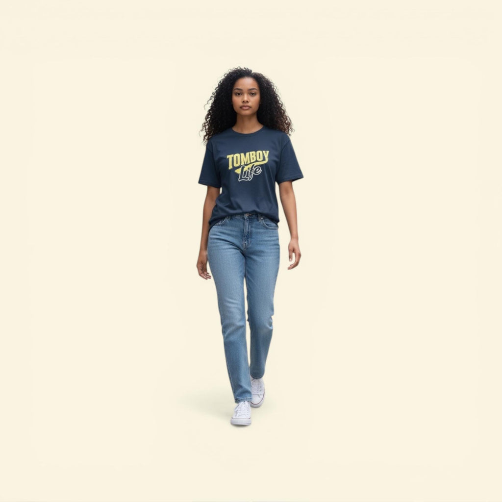 Tomboy Life Logo T-Shirt | Retro 1972 Title IX Women's Graphic Tee | Empowered Tomboy Shirt | Outdoor Sports Fishing Glamping Gift