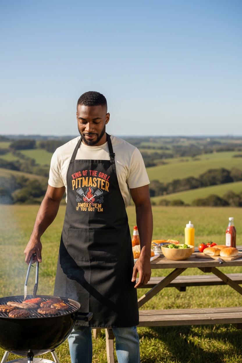 King of the Grill Pitmaster Apron - Smoke ’Em If You Got ’Em - Funny BBQ Grilling Apron for Men